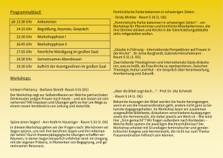 Programm am Samstag, den 28.02.2026