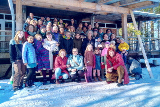 Gruppenbild im Schnee